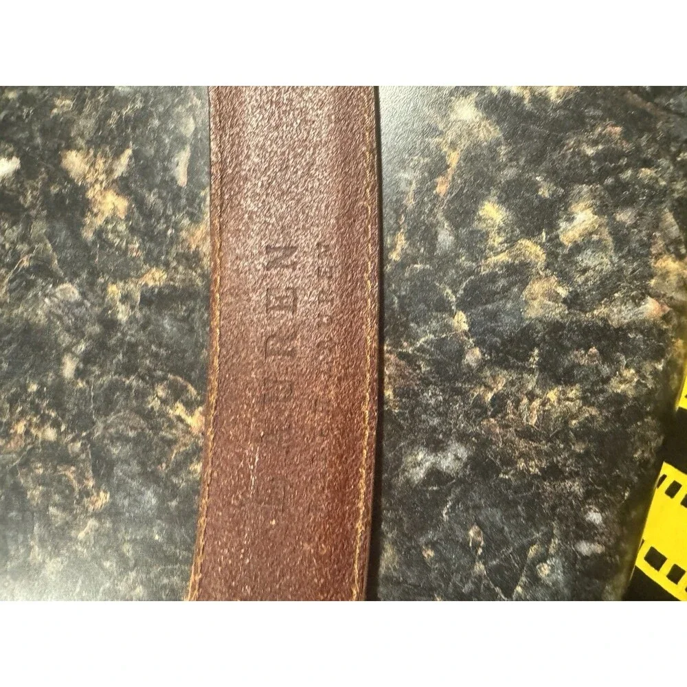 RL RALPH LAUREN WOMEN'S  BROWN LEATHER  BELT Dz 38/95 BRASS USED READ